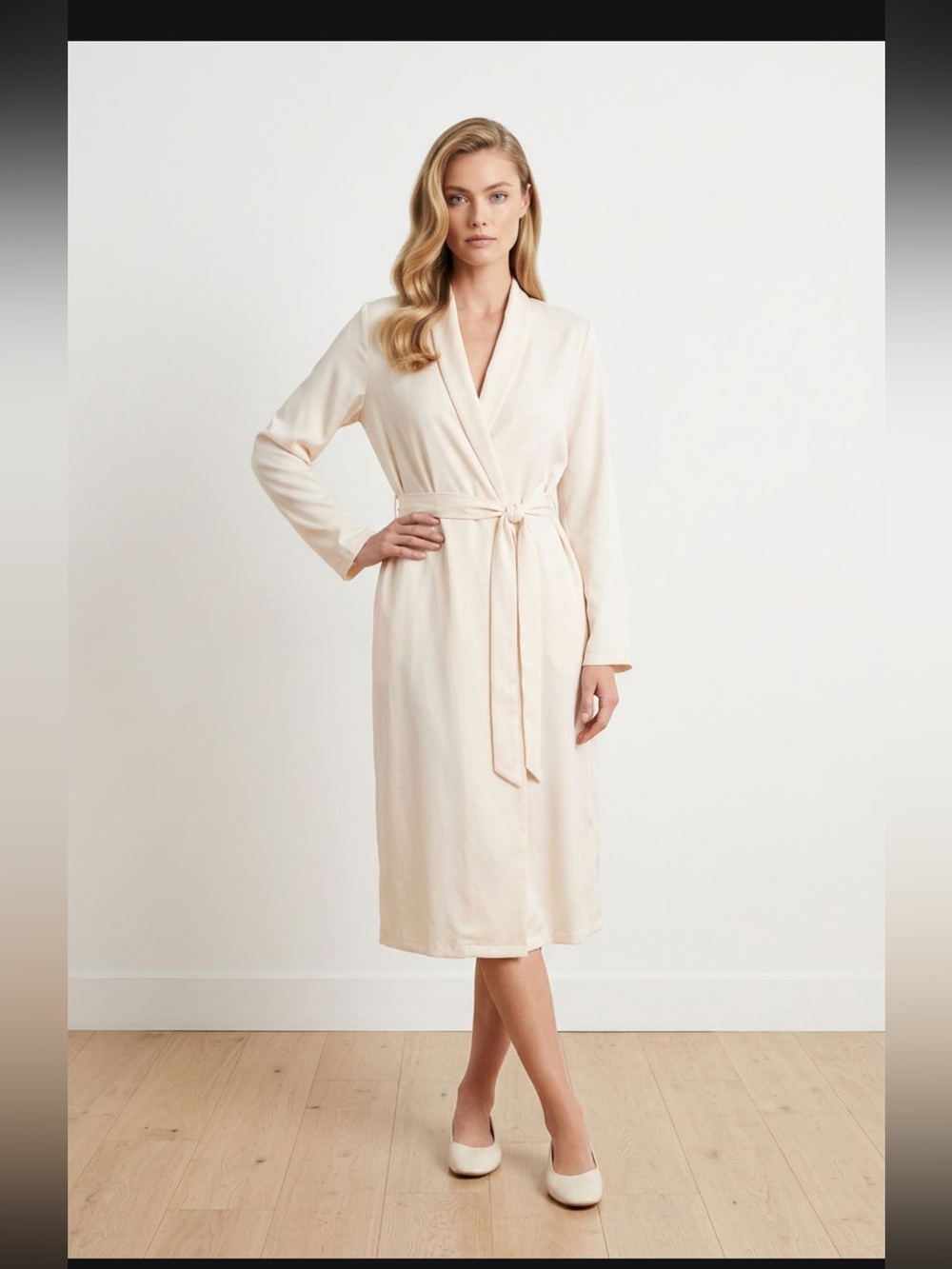 INAYAH Cream Open Front Duster Blazer Jacket Size XS/S